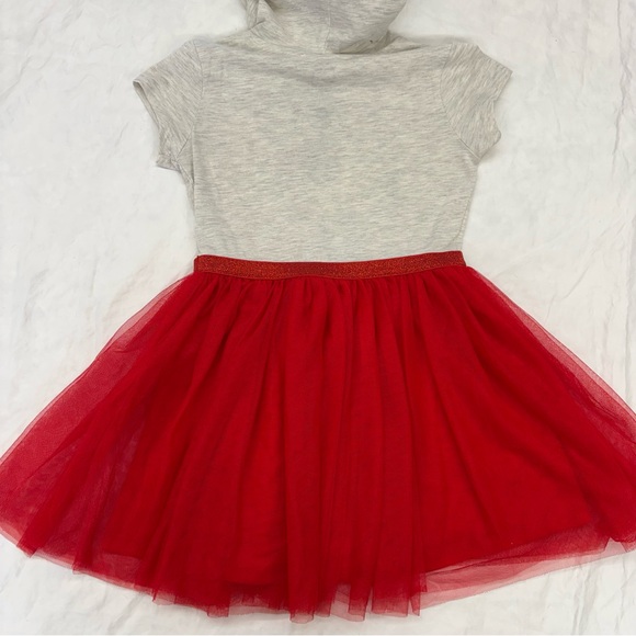 Hello Kitty Sanrio Girls' Hooded Tulle Dress Size Small Red Gray Cat Ears - Picture 6 of 6